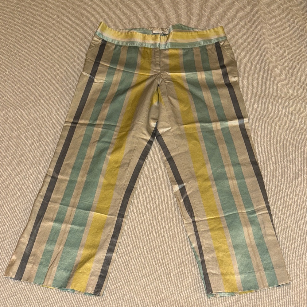 How & Wen Striped Lightweight Women’s Cropped Pants